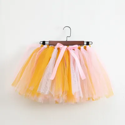 Sequin Mesh Handmade Striped Toddler Girls Tutu Skirt Princess Dress
