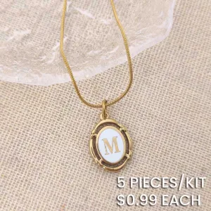 Women's Alphabet Hollow Pendant Stainless Steel Necklace