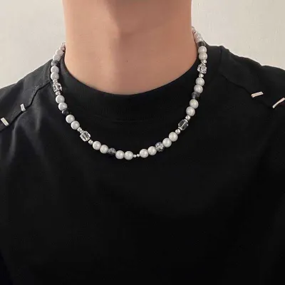 Men Fashion Casual Hip Hop Titanium Steel Cross Necklace