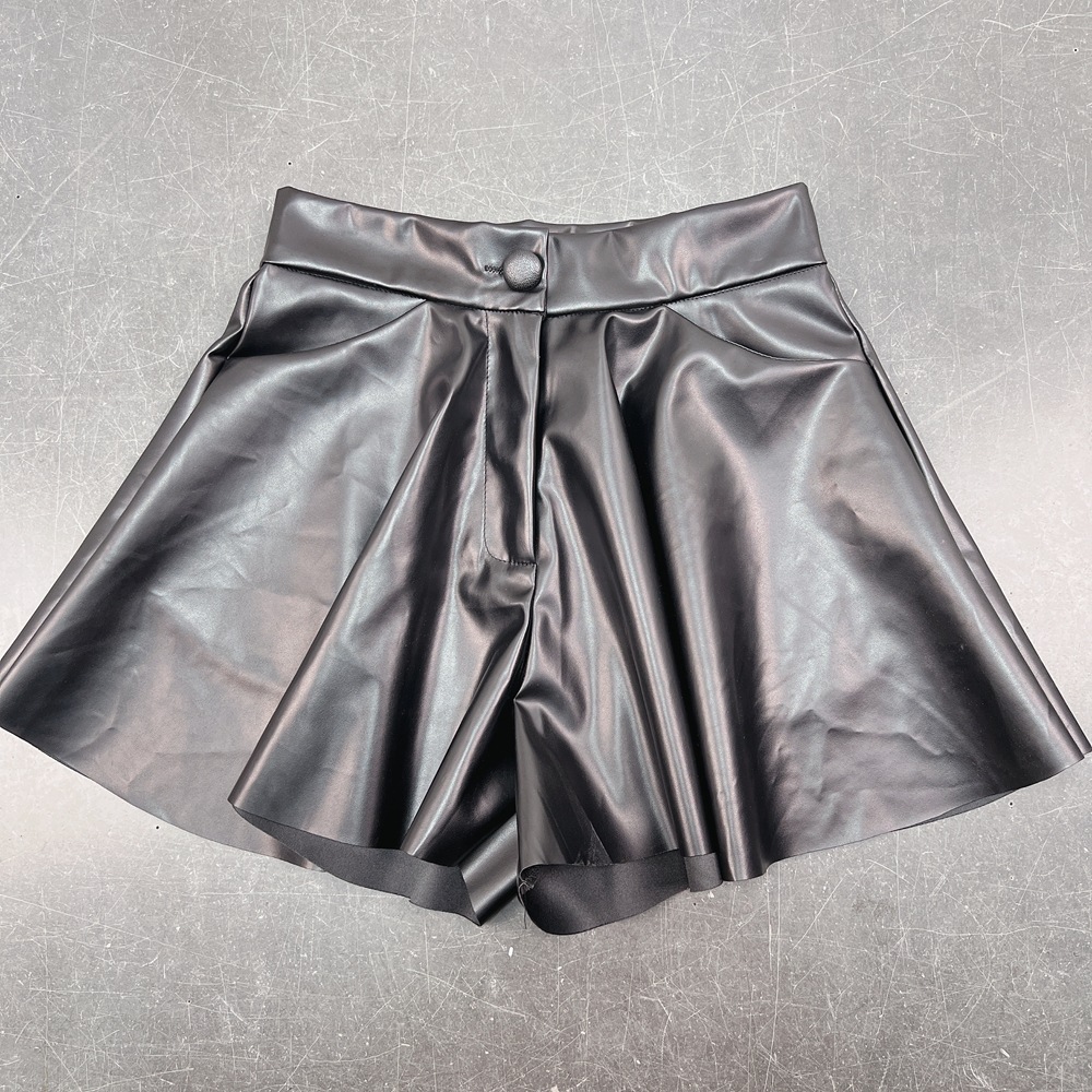Wholesale Women Fashion High Waist Pu Leather Skirt