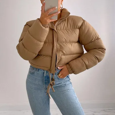 Women's Thickened Polyester Fiber Imitation Silk Floss Jacket