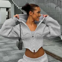Women Fashion Tie-Dye Print Crop Hoodies
