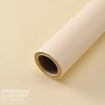 Packaging Paper Roll-Packed Flower Solid Color Wrapping Paper