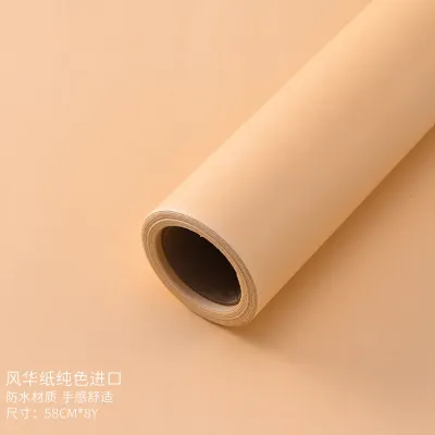 Packaging Paper Roll-Packed Flower Solid Color Wrapping Paper