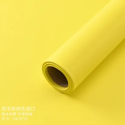 Packaging Paper Roll-Packed Flower Solid Color Wrapping Paper
