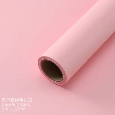 Packaging Paper Roll-Packed Flower Solid Color Wrapping Paper