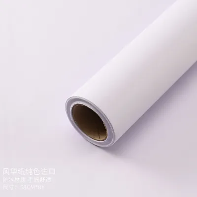 Packaging Paper Roll-Packed Flower Solid Color Wrapping Paper