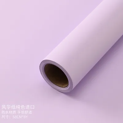 Packaging Paper Roll-Packed Flower Solid Color Wrapping Paper