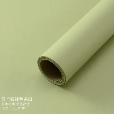 Packaging Paper Roll-Packed Flower Solid Color Wrapping Paper