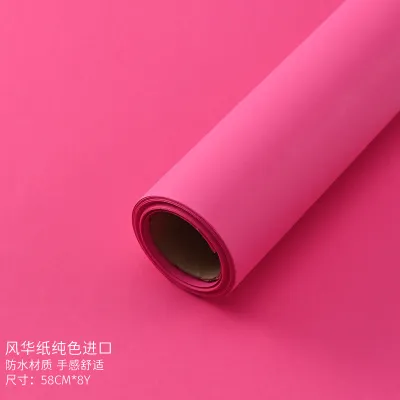 Packaging Paper Roll-Packed Flower Solid Color Wrapping Paper