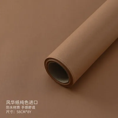Packaging Paper Roll-Packed Flower Solid Color Wrapping Paper