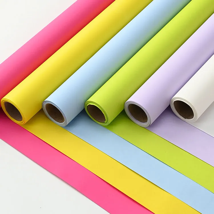 Packaging Paper Roll-Packed Flower Solid Color Wrapping Paper