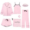 Embroidered Stripe 7-Piece Set