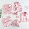 Solid Color 7 Piece Set-Pink