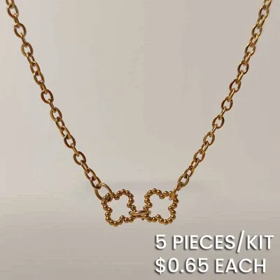 Hollow Clover Chic Stainless Steel Chain Bracelet for Women