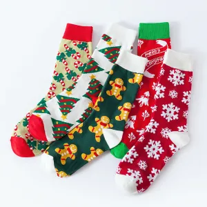 Creative Trendy Christmas Stocking Socks Unisex Cotton