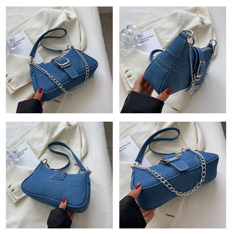 Wholesale Fashion Chain Denim Shoulder Bag Wholesale Fashion Chain Denim Shoulder Bag