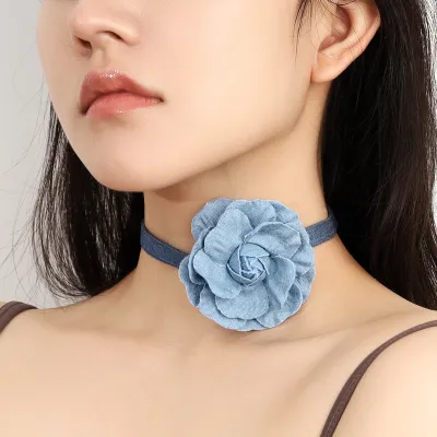 Fashion Personality Design Sense Denim Tassel Clavicle Chain