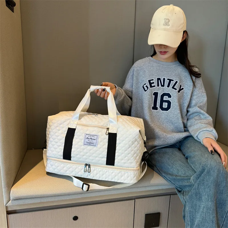 Sports Fashion Dry And Wet Separation Yoga Bag Unisex Oxford Cloth Solid Color