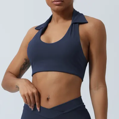 Women's Yoga Vest with Hanging Neck and Full Cup