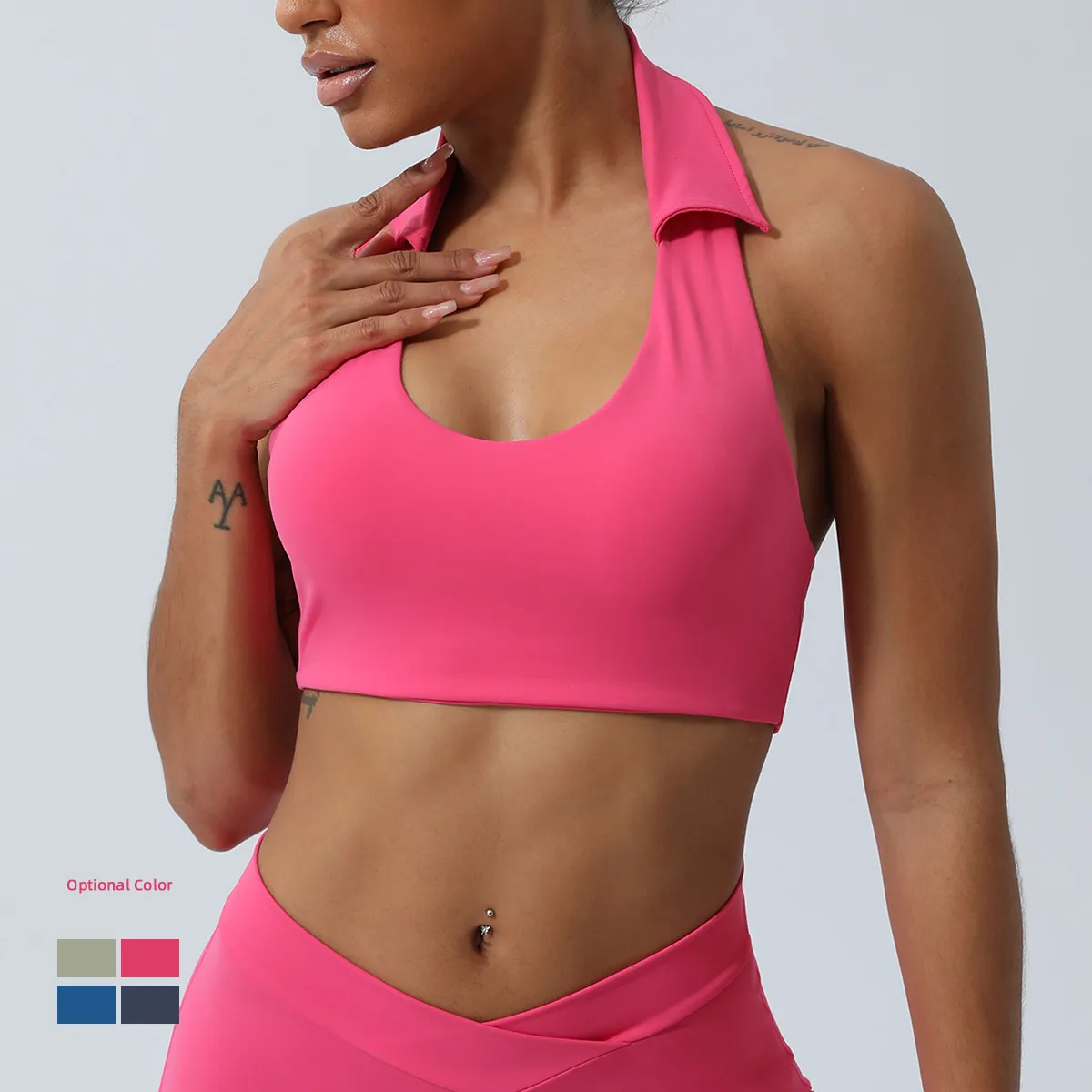 Women's Yoga Vest with Hanging Neck and Full Cup