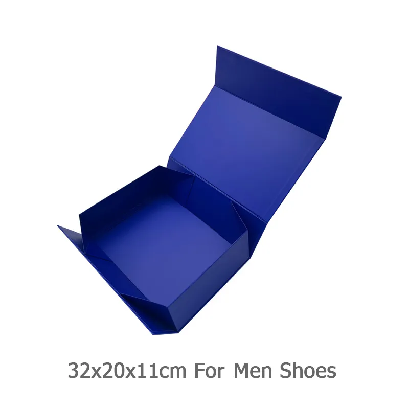 Custom Solid Color Logo One-Piece Magnetic Folding Paper Shoe Box