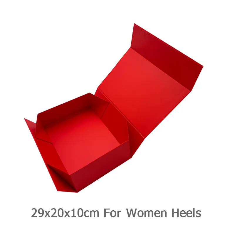 Custom Solid Color Logo One-Piece Magnetic Folding Paper Shoe Box