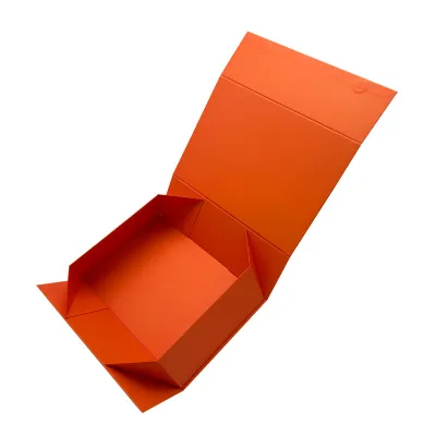 Custom Solid Color Logo One-Piece Magnetic Folding Paper Shoe Box