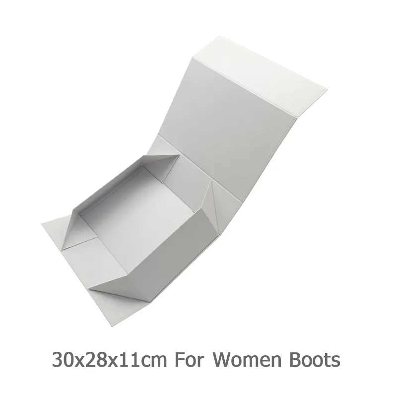 Custom Solid Color Logo One-Piece Magnetic Folding Paper Shoe Box