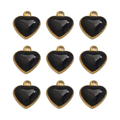 Cute Small Heart Pendant Necklace Stainless Steel Chain