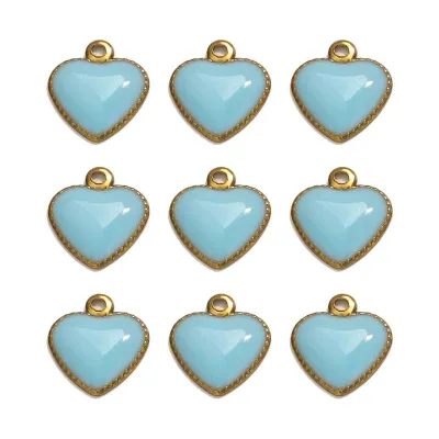 Cute Small Heart Pendant Necklace Stainless Steel Chain