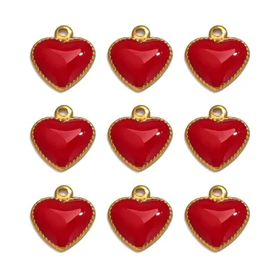 Cute Small Heart Pendant Necklace Stainless Steel Chain