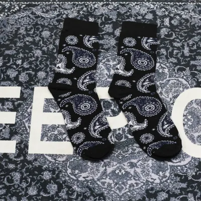 Women Fashion Vintage Black White Cotton Stockings