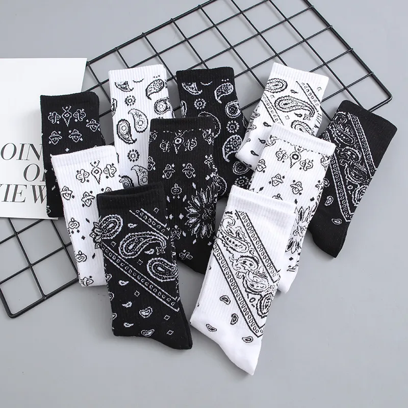 Women Fashion Vintage Black White Cotton Stockings
