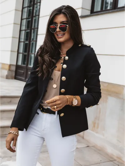 Women Slim-Breasted Short Jacket Cotton Linen Street Hipster