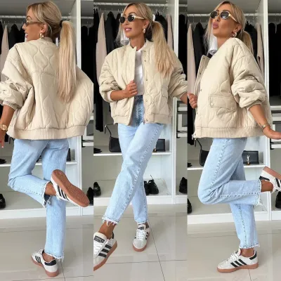 Women's Casual Long Sleeve Button Coat in Solid Color