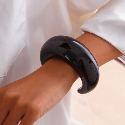 Irregular Acrylic Geometric Open Bracelet for Women, Instagram Style Fashion Personality Trend Bracelet