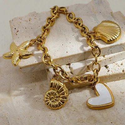 Fashion Light Luxury Electroplated 18k Gold Stainless Steel Bracelet