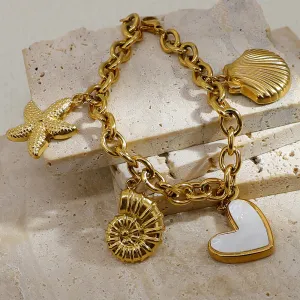 Fashion Light Luxury Electroplated 18k Gold Stainless Steel Women's Bracelet