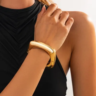 Women Personality Geometric Metal Bracelet Instagram Wind Trendy