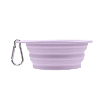 Portable Folding Silicone Dog Bowl for Outdoor Feeding - Pink, Yellow, Green, Purple - Pack of 500