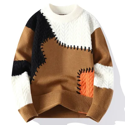 Plus Size Autumn Winter Women Loose Casual Thickened Warm Knitted Sweater Pullover
