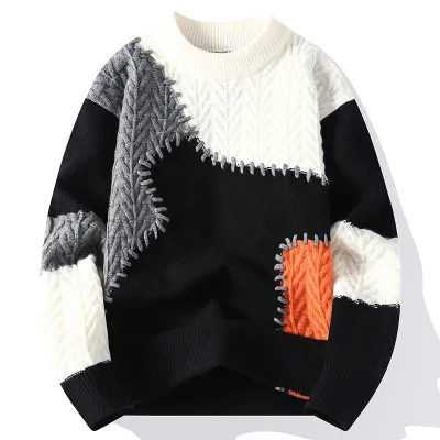 Plus Size Autumn Winter Women Loose Casual Thickened Warm Knitted Sweater Pullover
