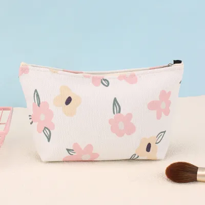 Corduroy Large Capacity Travel Portable Makeup Bag Solid Urban Simplicity Unisex