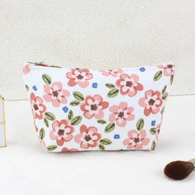 Corduroy Large Capacity Travel Portable Makeup Bag Solid Urban Simplicity Unisex