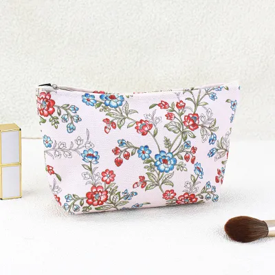 Corduroy Large Capacity Travel Portable Makeup Bag Solid Urban Simplicity Unisex