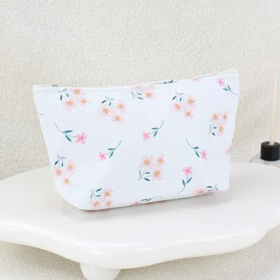 Corduroy Large Capacity Travel Portable Makeup Bag Solid Urban Simplicity Unisex