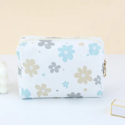 Corduroy Large Capacity Travel Portable Makeup Bag Solid Urban Simplicity Unisex