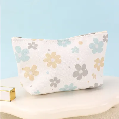 Corduroy Large Capacity Travel Portable Makeup Bag Solid Urban Simplicity Unisex