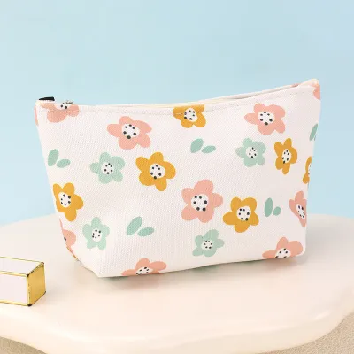 Corduroy Large Capacity Travel Portable Makeup Bag Solid Urban Simplicity Unisex